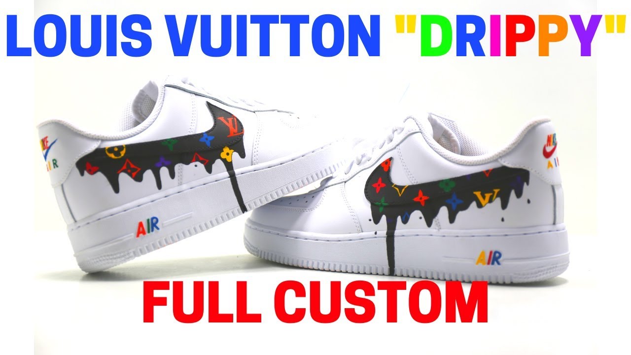 CUSTOM NIKE AF1 LOUIE VUITTON DRIP TIME LAPSE(4 shoes in 1 video!!) 