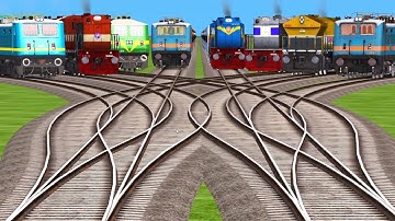 RAJDHANI EXPRESS TRAINS CROSSING ROUND CIRCLE ⭕ TRACK AND FORKED RAILRAOD TRACKS 