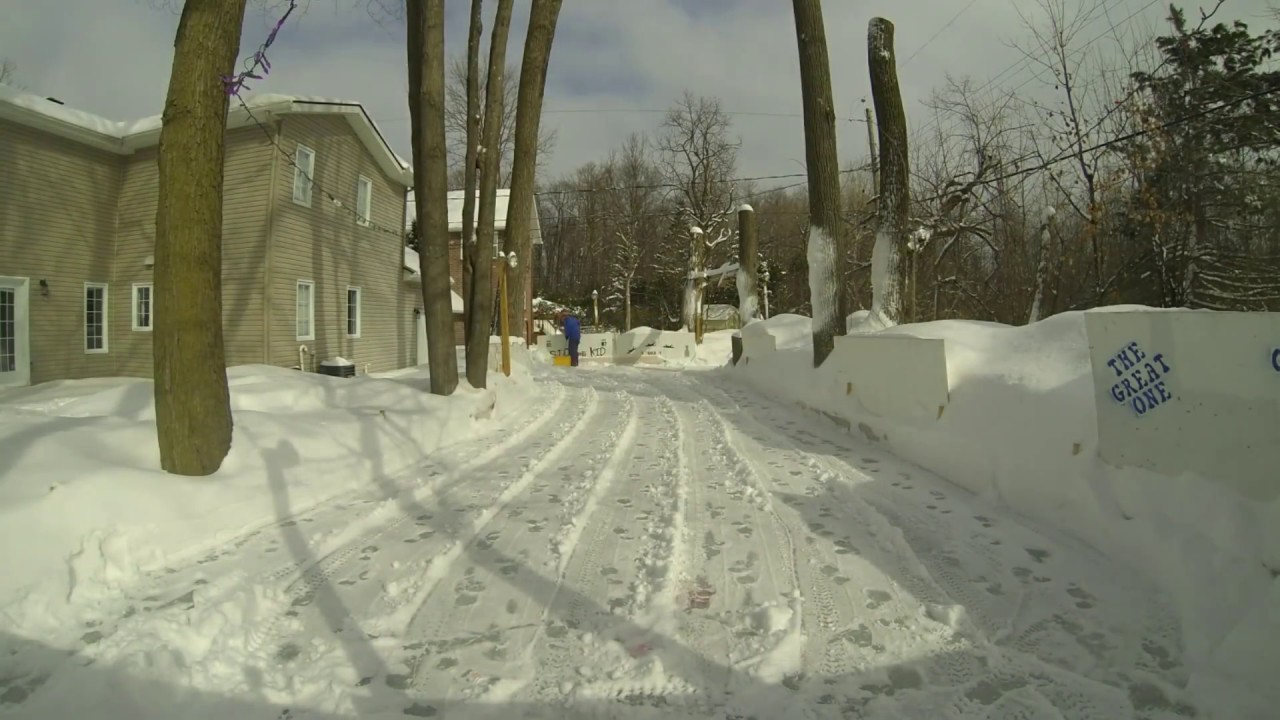 Cleaning the Ice Rink After a Foot of Snowfall