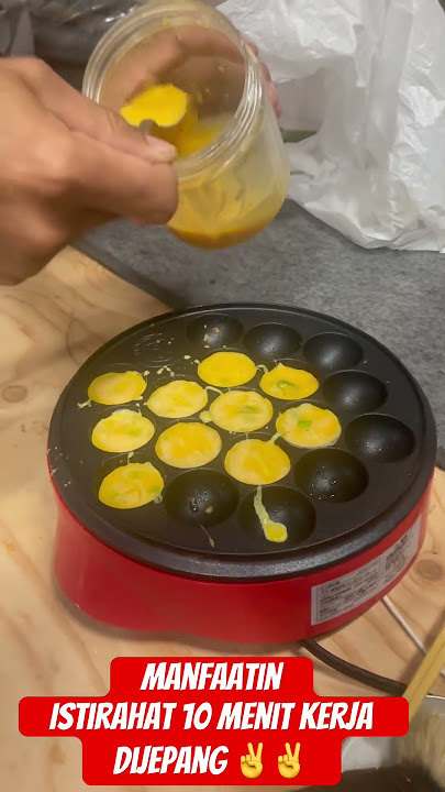 Manfaatkan waktu istirahat 10menit kerja dijepang #magang #food #magangjepang#takoyaki