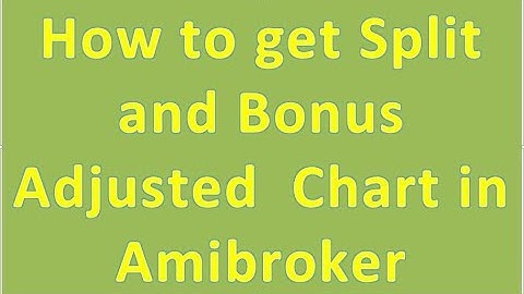 How to get Split and Bonus Adjusted  Chart in Amibroker