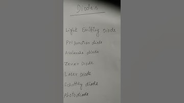 Type of diodes# Basic Electronics # Shorts#