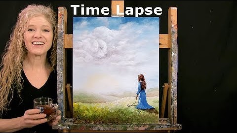 TIME LAPSE - Learn How to Paint "OUR PETS IN HEAVEN" with Acrylic - Figure Pet Step by Step Tutorial