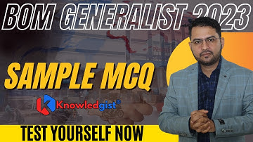 Bank of Maharashtra Generalist Officer Scale 2 & 3 | Sample MCQ Session | Test Yourself
