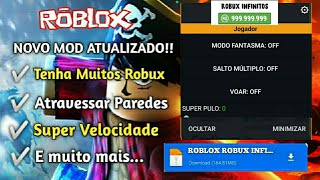 CORRE!!! MOD MENU 100% ATUALIZADO DE ROBLOX HACK ROBLOX/ VOAR/SUPER PULO/ROBUX  INFINITO?!! 