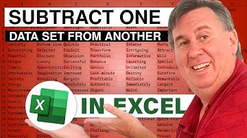 Excel - Excel Tutorial: How to Subtract Data Sets Using Data Consolidation - Episode 787