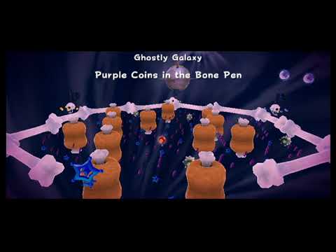 Super Mario Galaxy - Ghostly Galaxy: Purple Coins In The Bone Pen