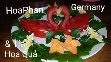 Tia con Thiên nga từ Cà Chua(đơn giản)/ Swan Carving from Tomato/Schwan Schnitzen aus Tomaten.