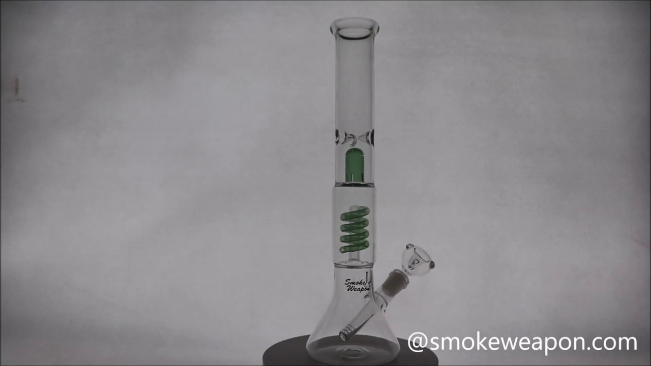 Coil Perc Beaker Bong with Removable Downstem