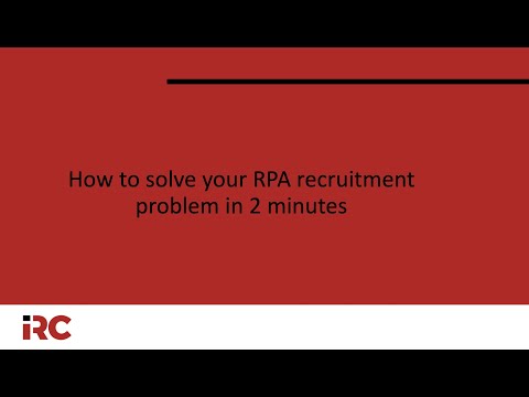 How to fix your RPA recruitment problem in 2 minutes