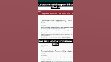 NPTEL Corporate Social Responsibility Week 4 Assignment Answers | noc25-mg139 IIT Kharagpur