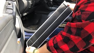 Installing vinyl door sill guards in a 2019 crosstrek