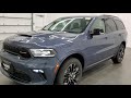 2021 DODGE DURANGO GT AWD BLACKTOP NEW COLOR REACTOR BLUE WALK AROUND REVIEW NEW 10.1 INCH UCONNECT