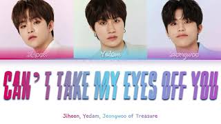 TREASURE (트레저) - 'Can't take my eyes off you Cover' (Color Coded Lyrics Eng) Resimi