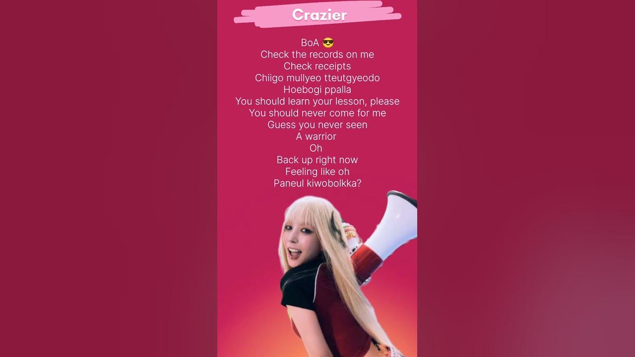 BoA - Crazier _song _lyrics 🔥🎀