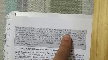 Sec 139(1,5,6,7,8) appointment of auditor.. Class 5 co. Audit