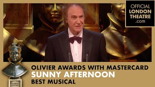 Sunny Afternoon wins Best Musical | Olivier Awards 2015 with Mastercard