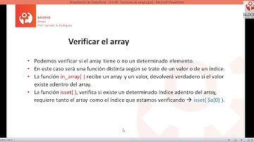 Curso BackEnd U1·42 - Funciones para el manejo de Arrays - PHP