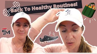 New On Sneakers \& Restarting E2M + Small Sam's Club Grocery Haul \& Clean With Me