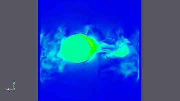 Fluid structure intraction on a fully submerged buoy