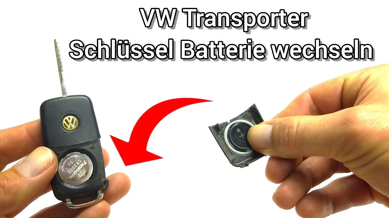 VW Transporter T5 / T6 key battery replacement instructions 