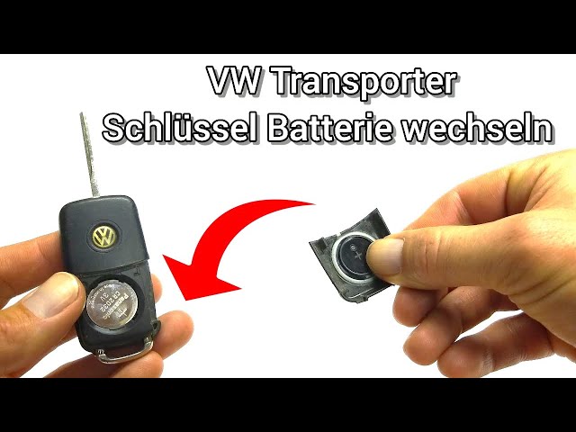 VW Transporter T5 / T6 key battery replacement instructions 