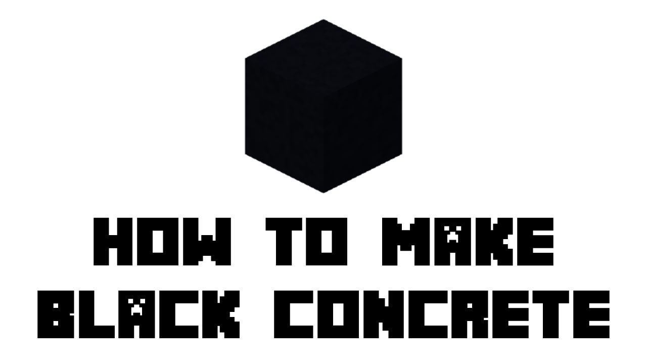 Minecraft Survival: How to Make Black Concrete - YouTube