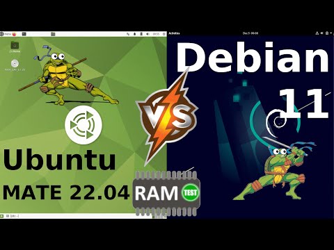 Ubuntu Mate 22.04 vs Debian 11: RAM Usage