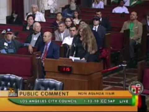 Debbie Stevens on California's medical marijuana laws at LA Council Meeting public comment