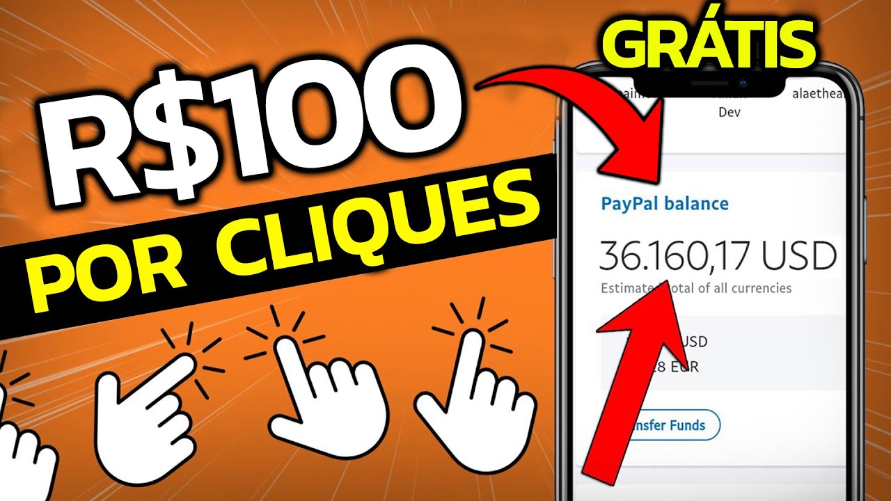 😱ESSE APLICATIVO VAI TE PAGAR POR CLIQUES ($100 por 5 cliques) Como Ganhar Dinheiro no Paypal 2022