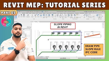 #03 Revit MEP Tutorial: How to Draw Sloped Pipe Correctly (Drainage Piping)