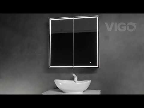 Зеркальный шкаф с LED подсветкой VIGO Geometry 800 1080