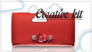 Come fare &quot;Borsa in feltro (Mod. Fiocco)&quot; Tutorial Creative kit