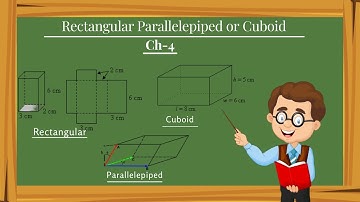 EXERCISE PART- 6 Rectangular Parallelepiped or Cuboid (आयताकार समानांतर चतुर्भुज या घनाभ) (HINDI)