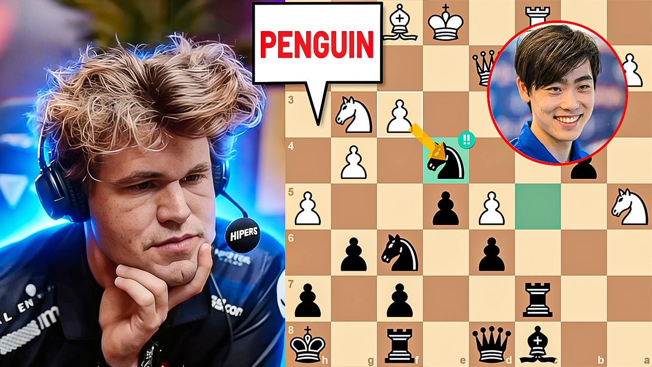 Magnus Carlsen Drops a SHOCKING Knight Sacrifice on Andrew Tang! - YouTube