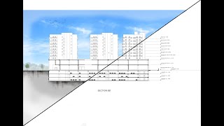 How To Render Architectural Section In Photoshop Section Rendering In Photoshop