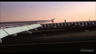 Emirates A380 Landing At Dubai Airport  FSX | HD
