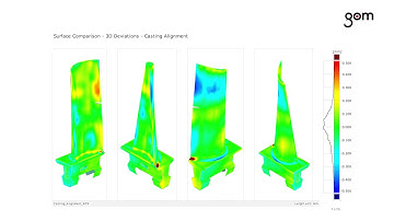 Airfoil Inspection of Turbine Blade Casting in ATOS ScanBox