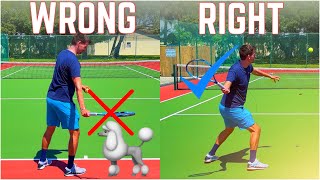 Why a Static Racquet Drop (tap the dog) Will Destroy Your Forehand