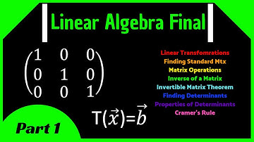 Linear Algebra Final Review (Part 1) || Transformations, Matrix Inverse, Cramer