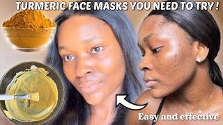 4 TURMERIC FACE MASK RECIPES FOR CLEAR SKIN | Turmeric masks for acne free,hydrated,brighter skin