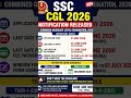 🔥 SSC CGL 2026 OUT! Apply Now 🚀 Tier -1: Aug-Sep 2026#ytshorts #shorts