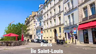Paris city walks  Île Saint-Louis  Paris, France 4K