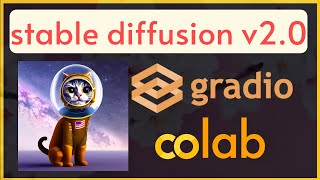 How to use Stable Diffusion v2.0 on Colab with Gradio UI using Diffusers