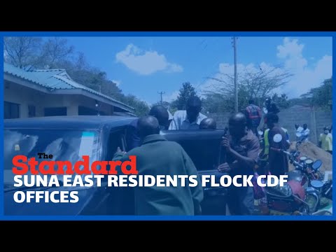 Suna East residents flock the CDF offices to receive 'aid' from area MP Junet Mohamed