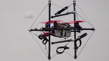 A collision resilient aerial vehicle with icosahedron tensegrity structure