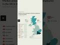 Median annual #earnings for #fulltime #employees in the #UK in #2024 in #british #pounds #maps #Job