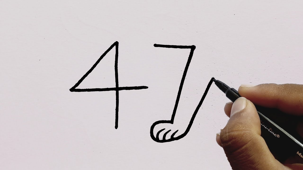 Cute Dog Drawing Pictures From 47 Number l Easy Dog Drawing Tricks l ...