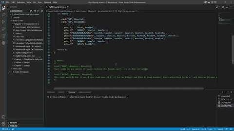 C Lab: Input And Formatted Output: Right-Facing Arrow