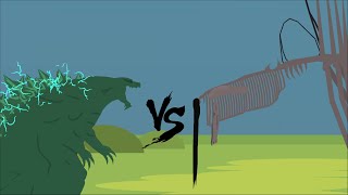 Godzilla Earth vs Eren Founding Titan| Sticknodes Animation!